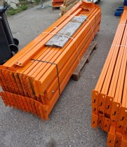 Bærejern til pallereoler fra Feralco, 3pallers, ferdig demontert, brukt - pris pr stk