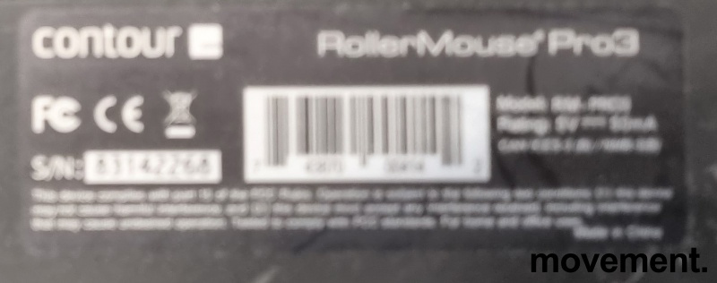 Solgt!Rollermouse Pro3 USB i sort, - 3 / 3