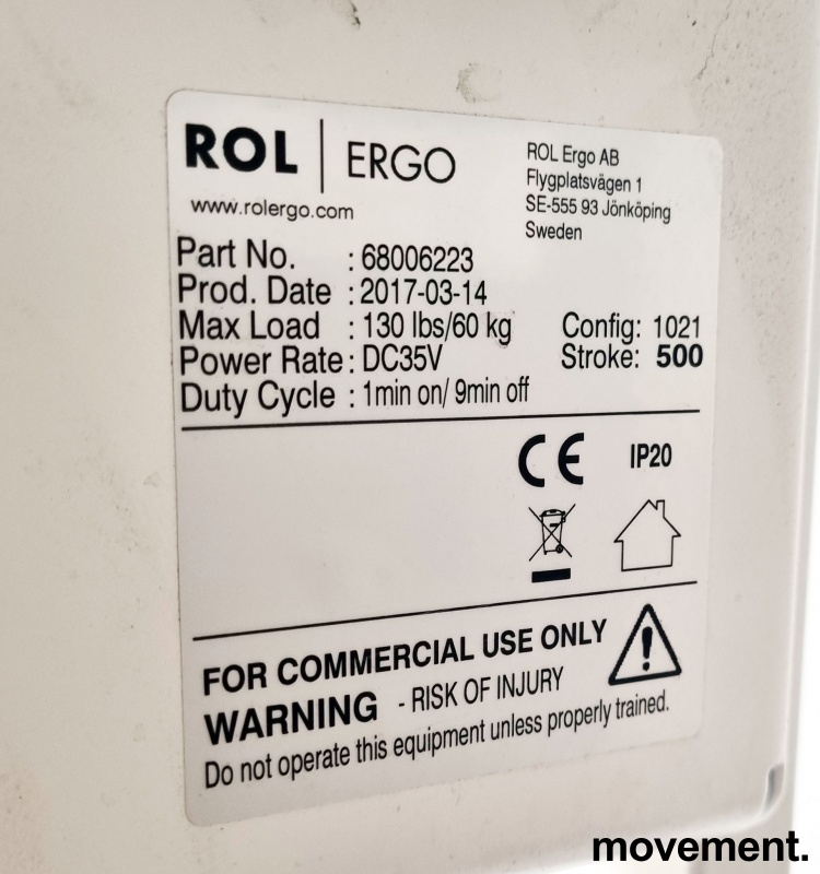 Solgt!Elektrisk hevsenk understell fra - 5 / 6