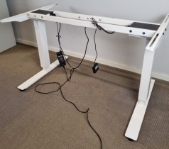 Elektrisk hevsenk understell fra EFG i hvitt, passer for plater 120x80cm og større, pent brukt