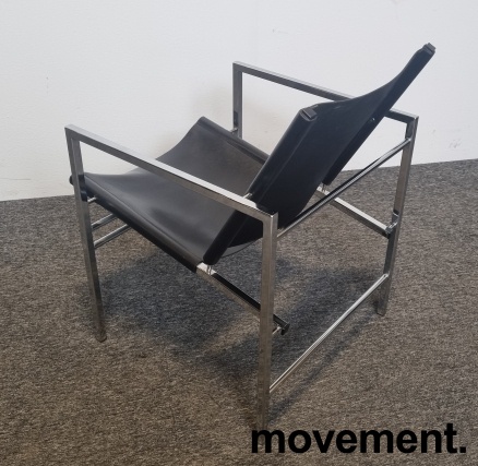 Solgt!Artig loungestol / lenestol i krom - 2 / 6