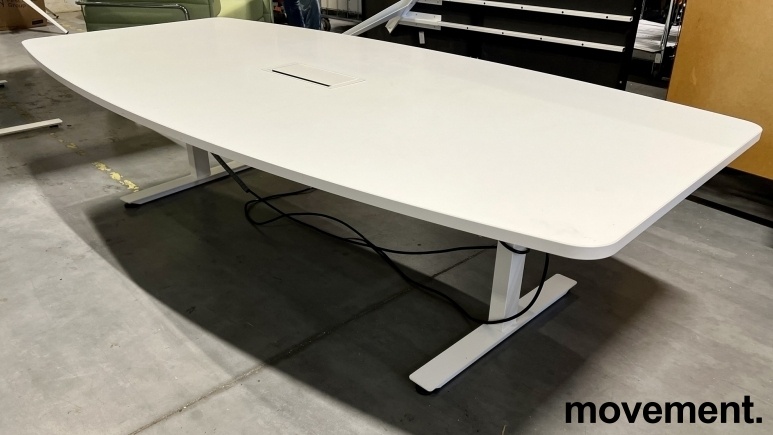 Solgt!Møtebord i hvitt, 240x120cm, 8-10 - 2 / 2