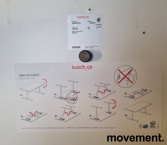 Klappbord / kursbord i beige - 5 / 5