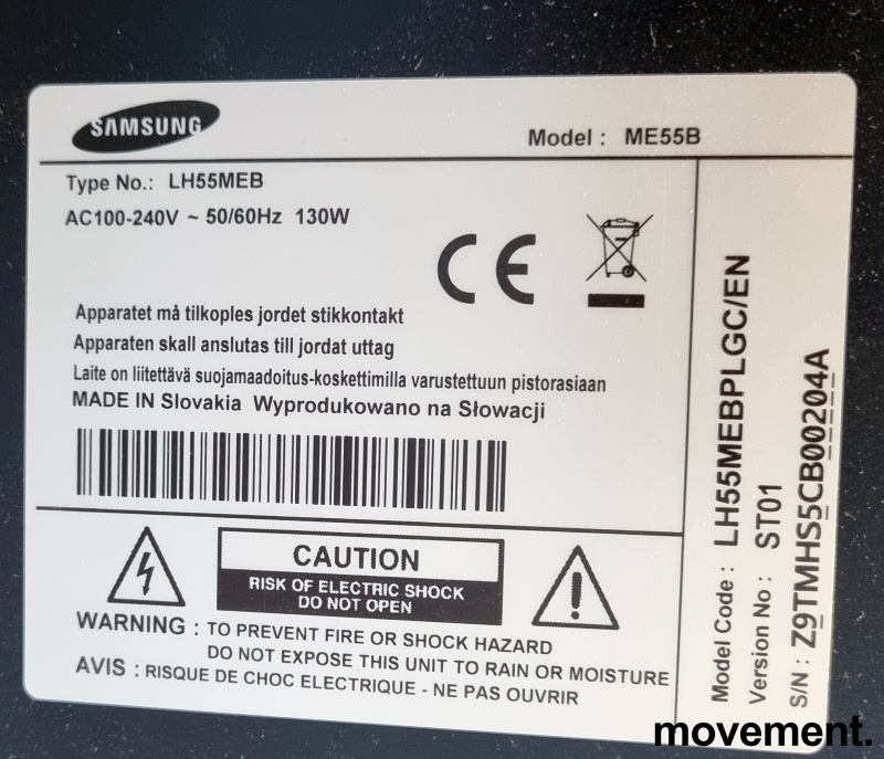 Solgt!Samsung ME55B / LH55MEBPLGC/EN, - 2 / 2