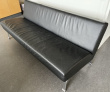 Vintage 3-seter sofa i sort skinn - 2 / 4