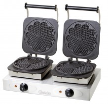 Bartscher UWB-2H dobbelt industri-vaffeljern for storkjøkken, 2x2200Watt, store vafler, pent brukt