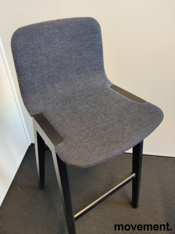 Solgt!Barkrakk / barstol i eik / blått - 3 / 5