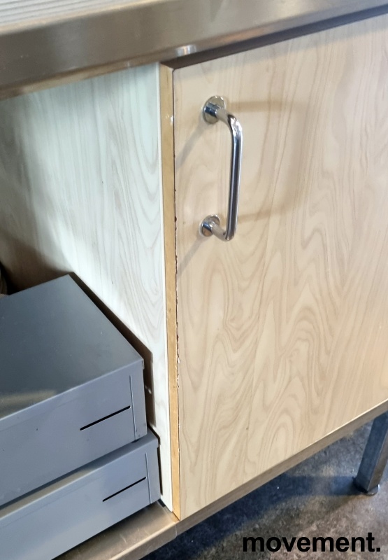 Solgt!Arbeidsbenk i rustfritt stål med - 3 / 4