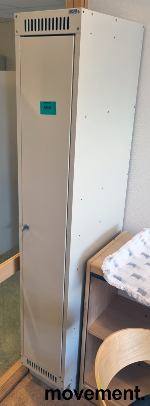 Solgt!Retro stål garderobeskap i stål med - 1 / 2