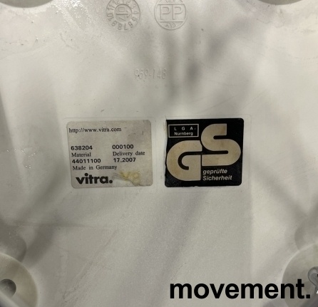 Solgt!Vitra DAR designstol i hvitt med - 3 / 3