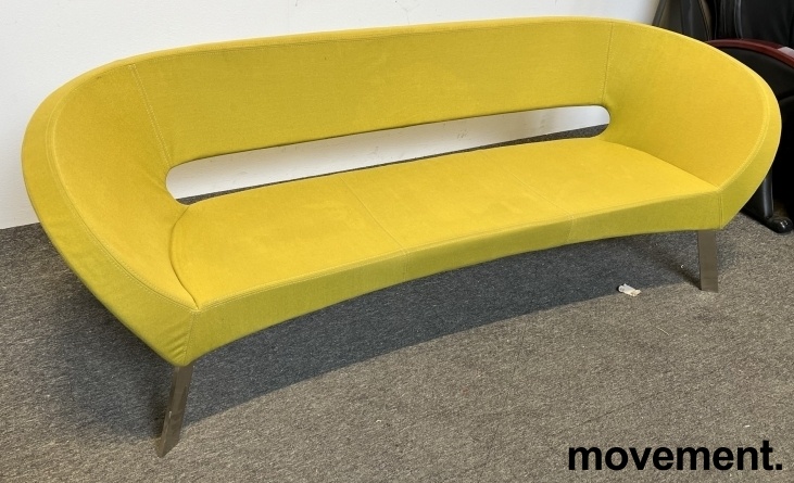 Solgt!3-seter sofa i limegrønt stoff fra - 2 / 2