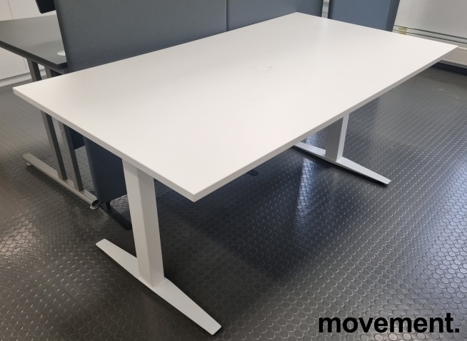 Solgt!Møtebord 160x90cm, hvit laminat - 1 / 2