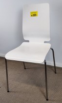 Gilbert stol fra Ikea i hvit / krom, pent brukt