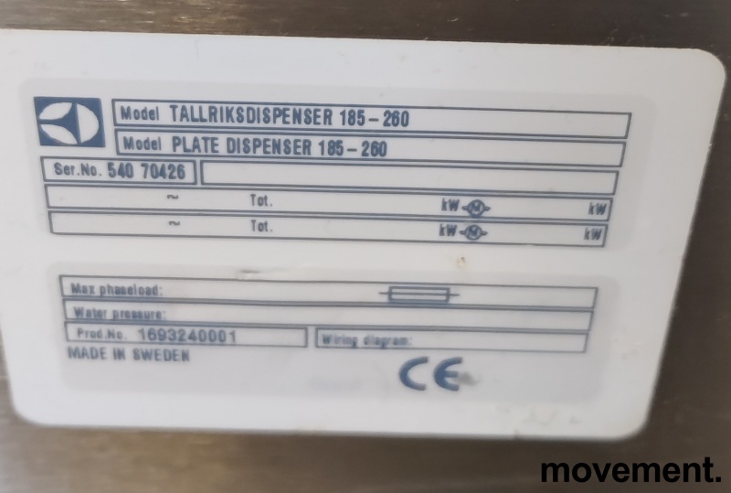Solgt!Tallerkendispenser fra Electrolux i - 4 / 4