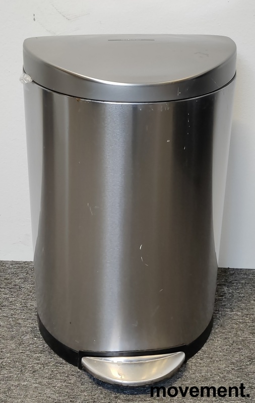 Solgt!Simplehuman semi-rund pedalbøtte i - 1 / 3