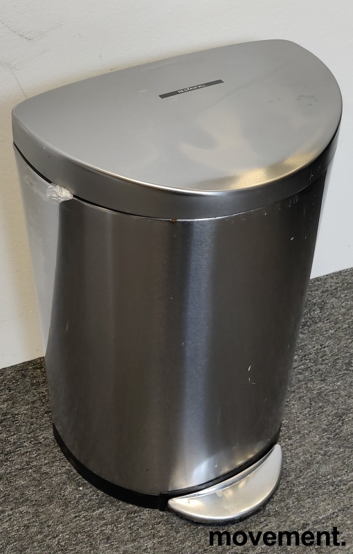 Solgt!Simplehuman semi-rund pedalbøtte i - 2 / 3