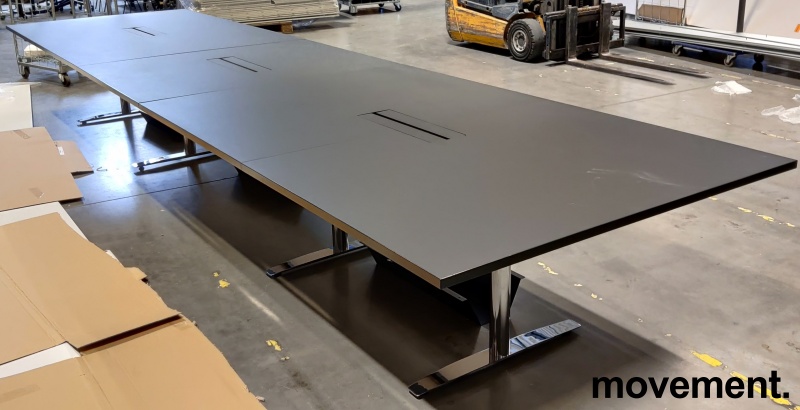 Solgt!Møtebord i sort / krom fra - 3 / 5