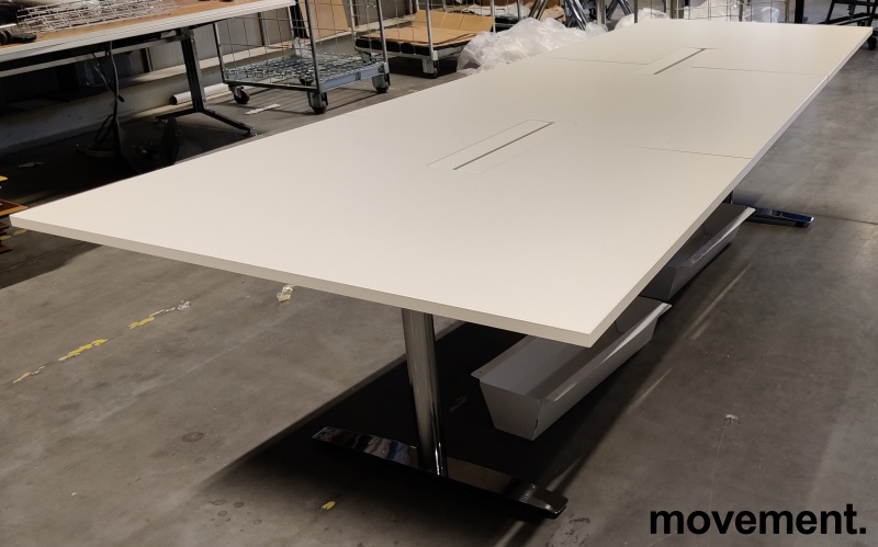 Solgt!Møtebord i hvitt / krom fra - 2 / 4