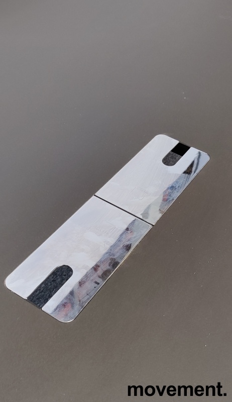 Solgt!Møtebord i sort linoleum / krom fra - 4 / 5