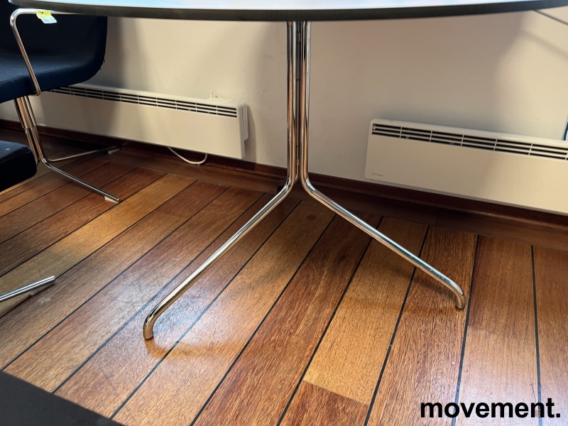 Solgt!Rundt bord  i hvitt / krom fra - 2 / 2