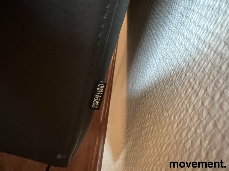 Solgt!Lekker 3-seter sofa i sort skinn - 3 / 3