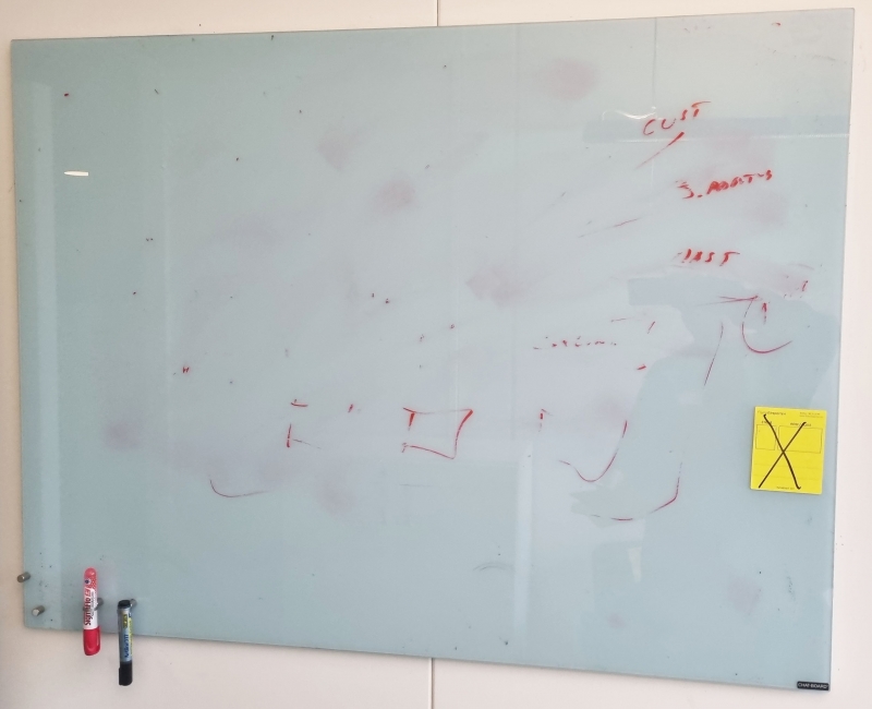 Whiteboard i glass fra Chatboard,