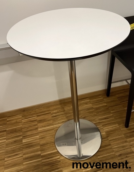 Solgt!Rundt ståbord / barbord i hvitt / - 1 / 2