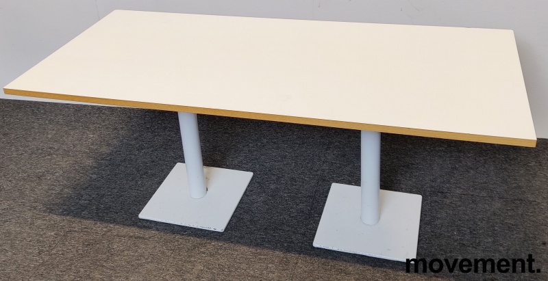 Solgt!Møtebord i hvitt, 180x80cm, passer - 1 / 6