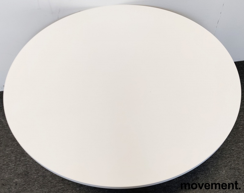 Solgt!Rundt møtebord i hvitt, Ø=120cm, - 3 / 3
