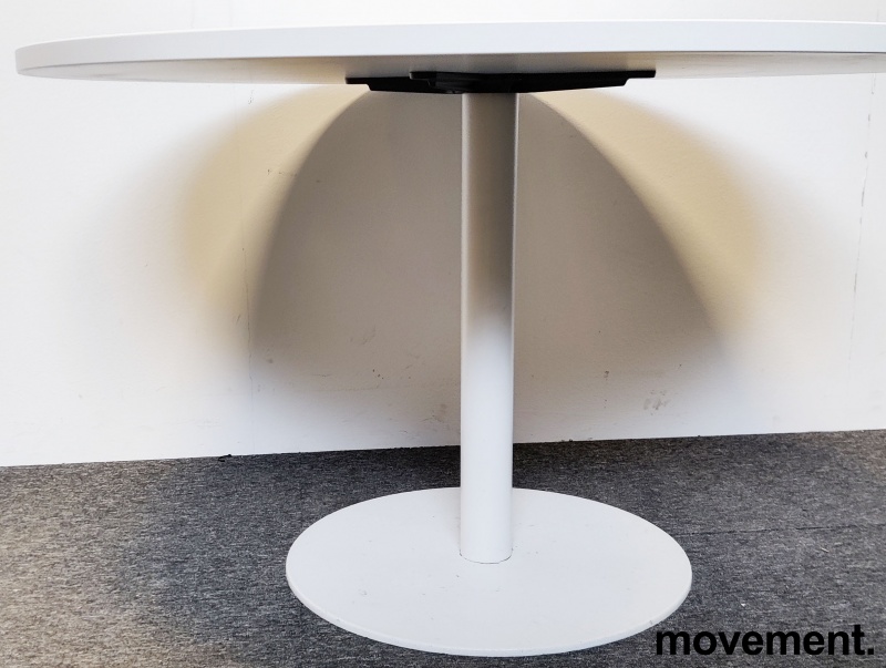 Solgt!Rundt møtebord i hvitt, Ø=120cm, - 2 / 3