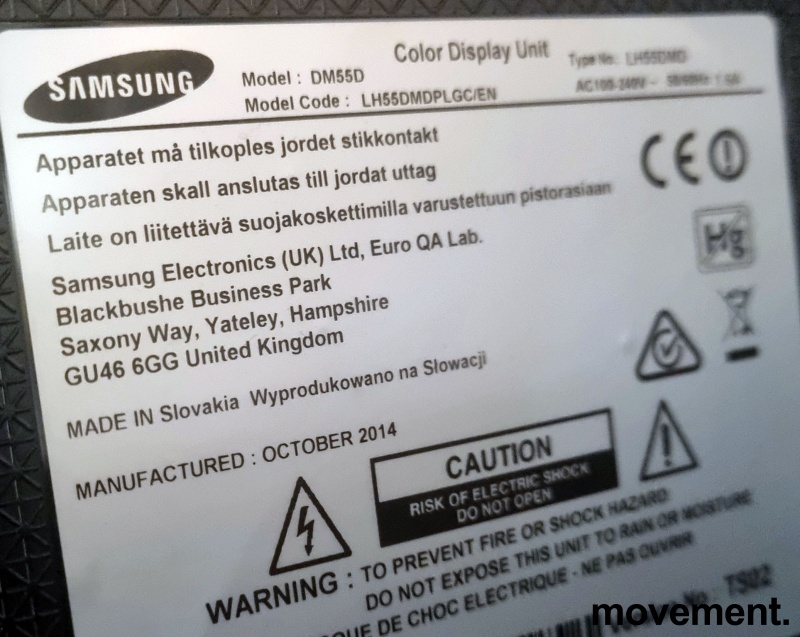 Solgt!Samsung 55toms LED Public Display - 2 / 2