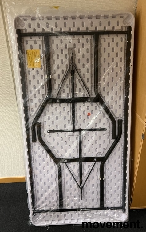 Solgt!Klappbord i lys grå plast, - 1 / 2