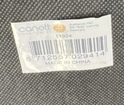 Konferansestol / spisestol i brunt / sortlakkert metall fra Canett, modell Clipper, pent brukt