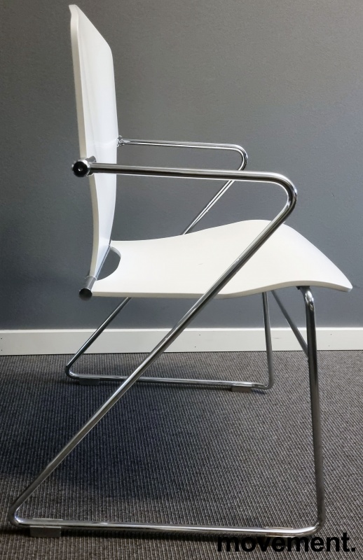 Solgt!Designstol i hvitt/krom fra STUA, - 2 / 5