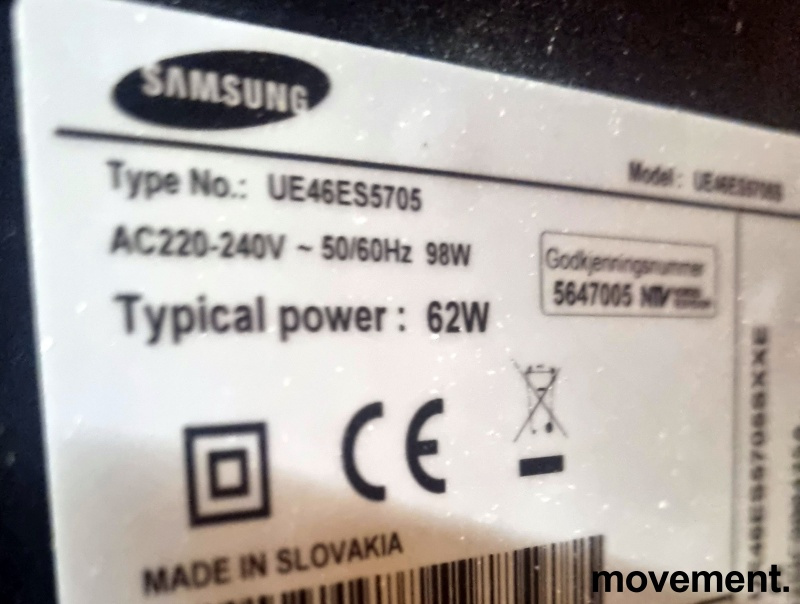 Solgt!Flatskjerms-TV: Samsung 46toms LED - 2 / 2