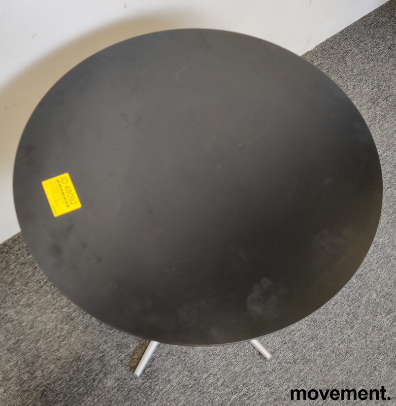 Solgt!Rundt loungebord i sort med grått - 3 / 3