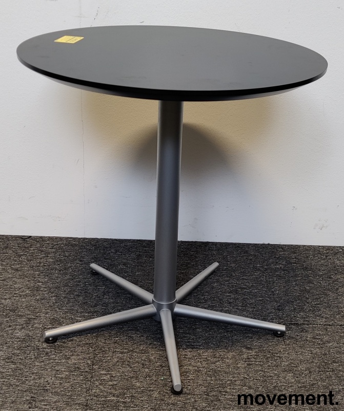 Solgt!Rundt loungebord i sort med grått - 2 / 3