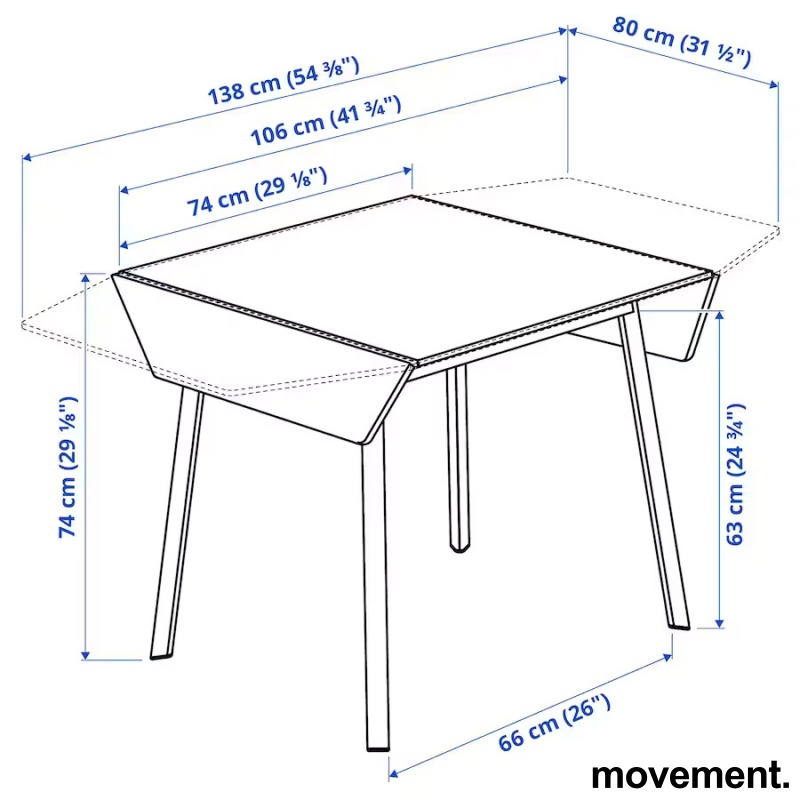 Solgt!Møtebord / spisestuebord / - 6 / 6