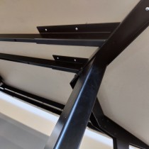 Møtebord / konferansebord i grått / sort fra Holmris, 240x120cm, 8-10 personer, pent brukt