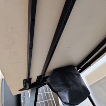 Møtebord / konferansebord i grått / sort fra Holmris, 240x120cm, 8-10 personer, pent brukt