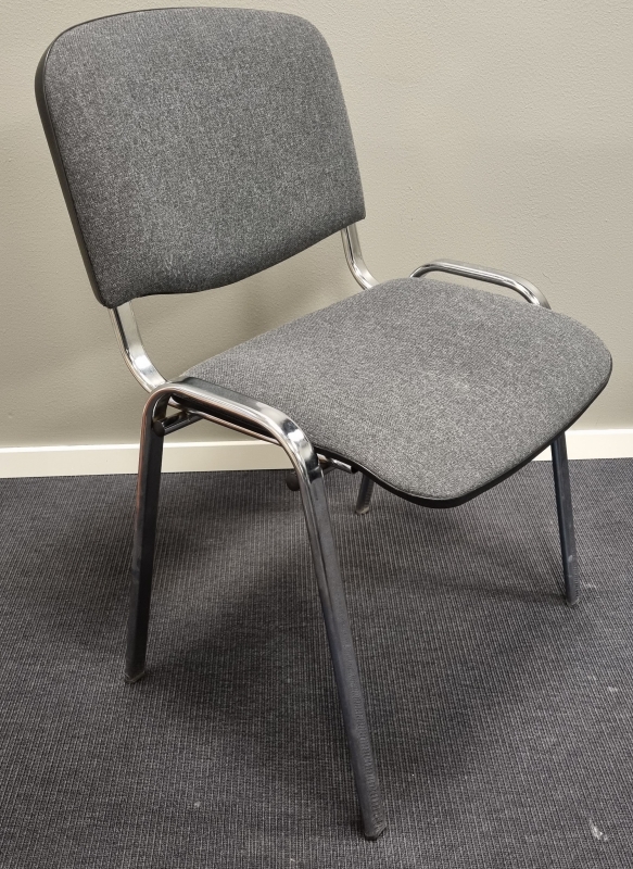 Stablebar konferansestol i grått /