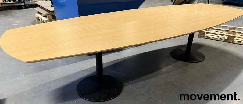 Solgt!Møtebord i bøk laminat / sort, - 2 / 5