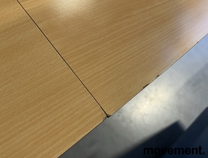 Solgt!Møtebord i bøk laminat / sort, - 5 / 5