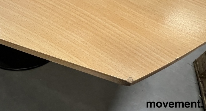 Solgt!Møtebord i bøk laminat / sort, - 3 / 5