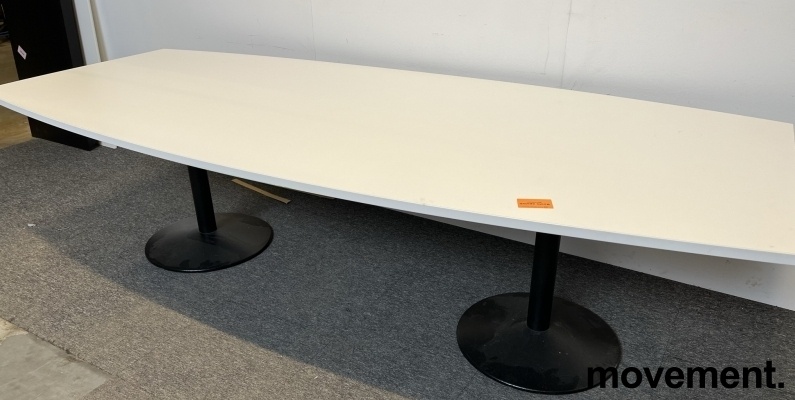 Solgt!Møtebord i hvitt / sort, 270x120cm, - 2 / 3