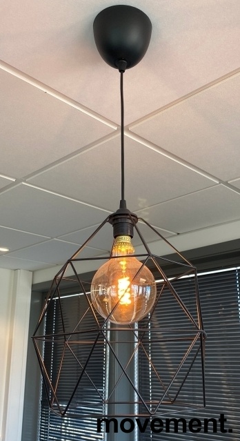 Solgt!IKEA Brunsta taklampe i sortlakkert
