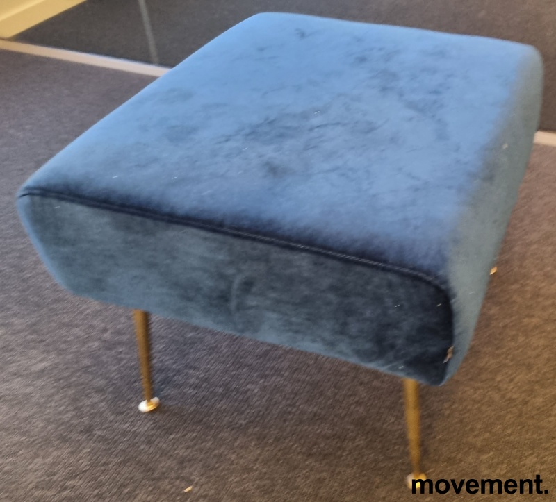 Solgt!Loungestol med ottoman i blålig - 5 / 5