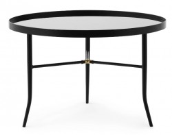 Loungebord i sort fra Normann Copenhagen, modell Lug Large Black, Ø=68 H=44,5, NY