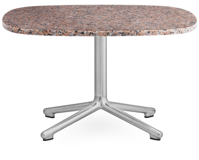 Loungebord i rosé granitt, alu