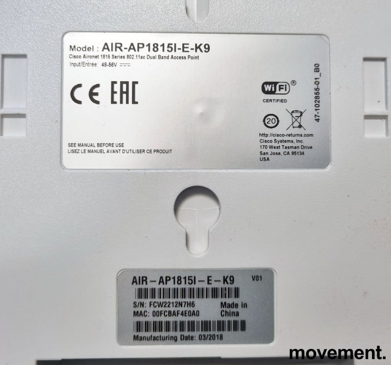 Solgt!Cisco Accesspunkt AIR-AP1815I-E-K9, - 4 / 6
